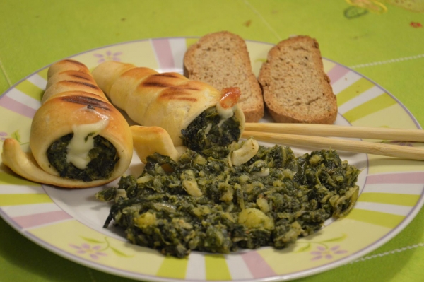 &quot;Cornetti&quot; con verdure &quot;straginate&quot; (spadellate)