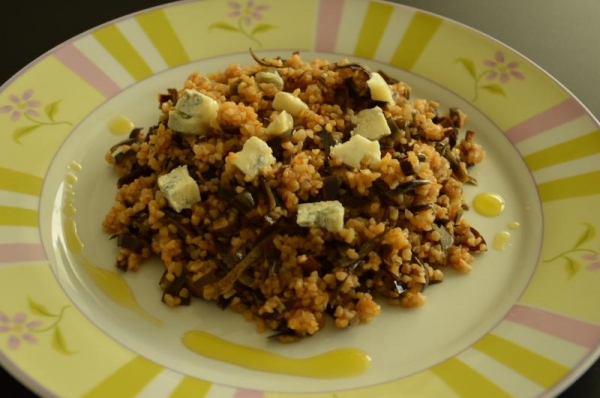 Bulgur con melanzane e gorgonzola